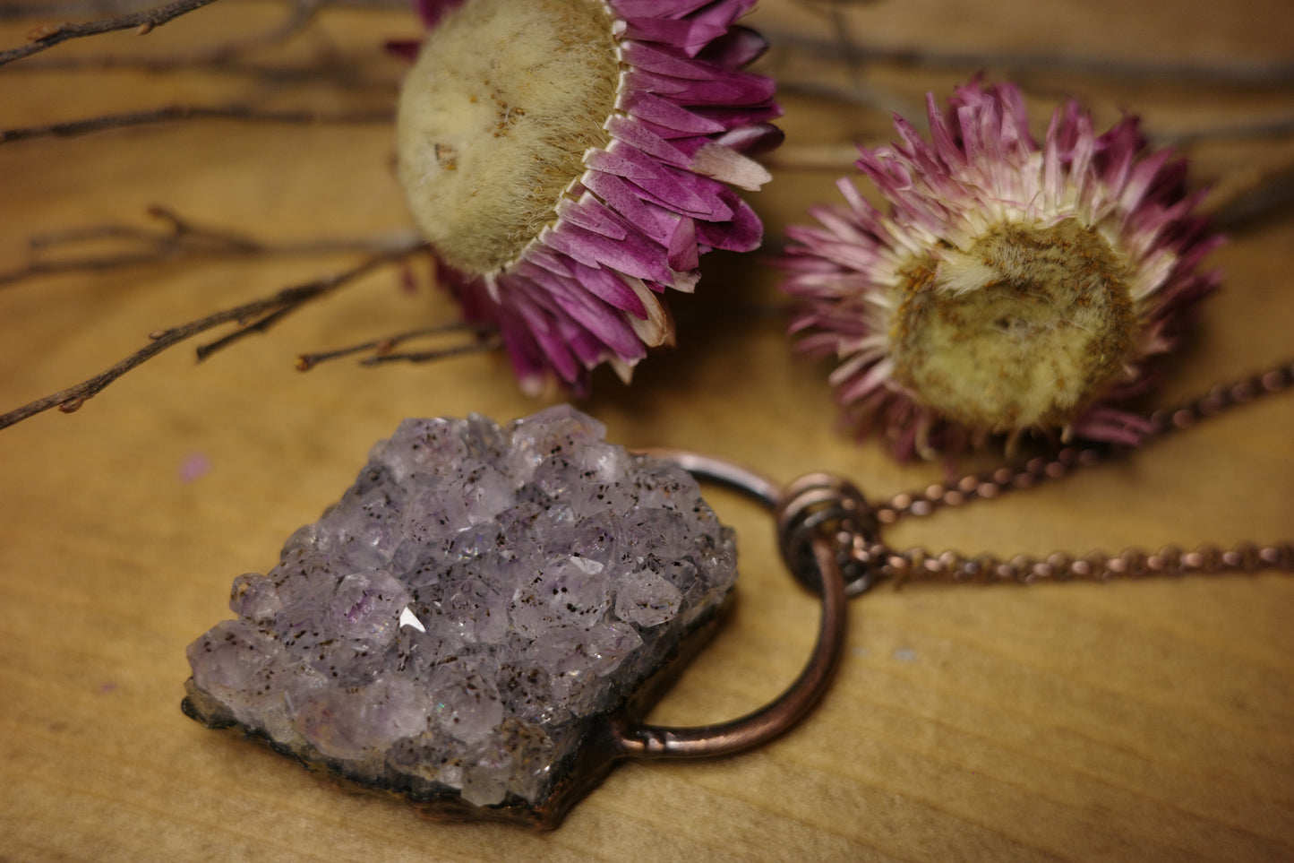 Amethyst Copper Necklace
