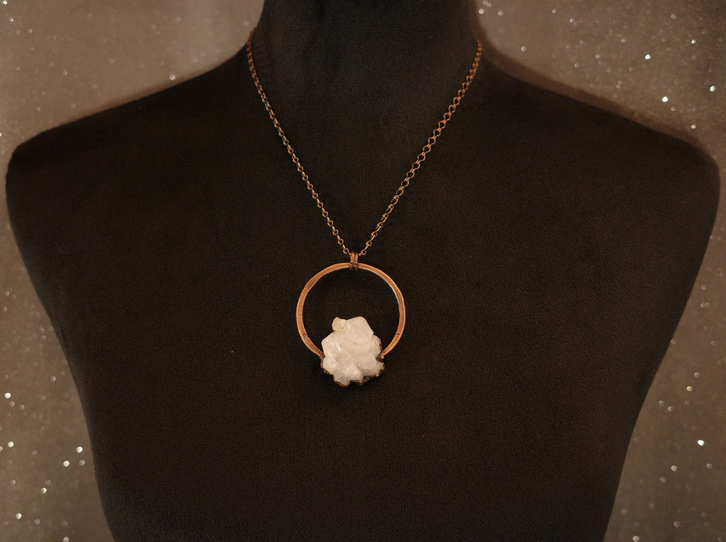 Quartz Cluster Copper Necklace