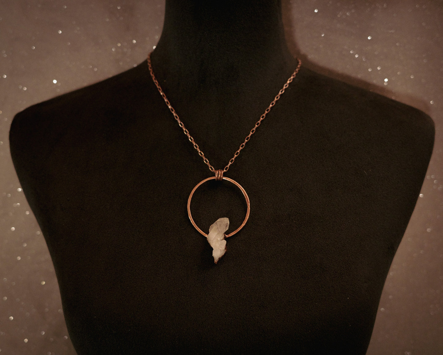 Clear Quartz Copper Necklace