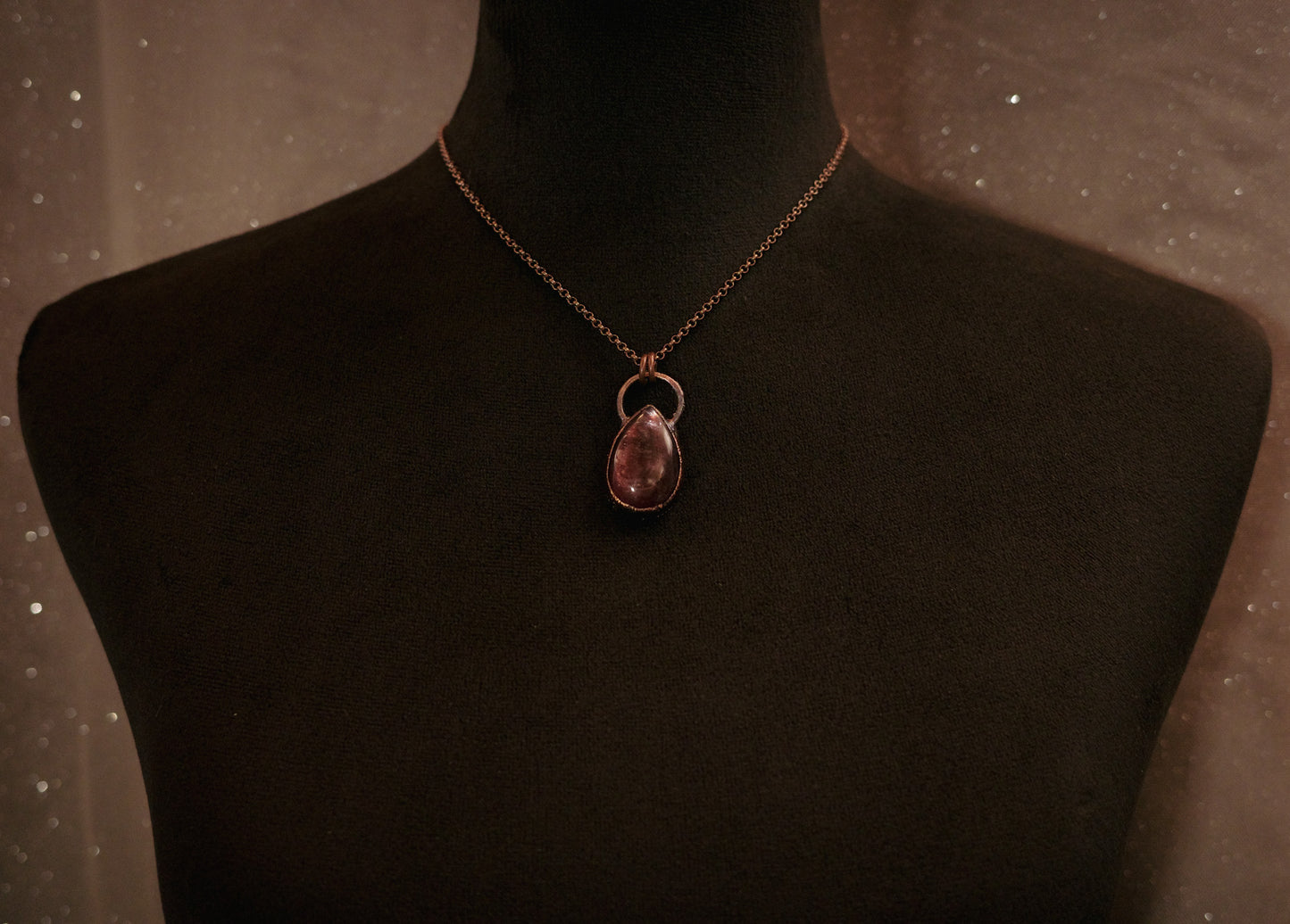 Lepidolite Copper Necklace