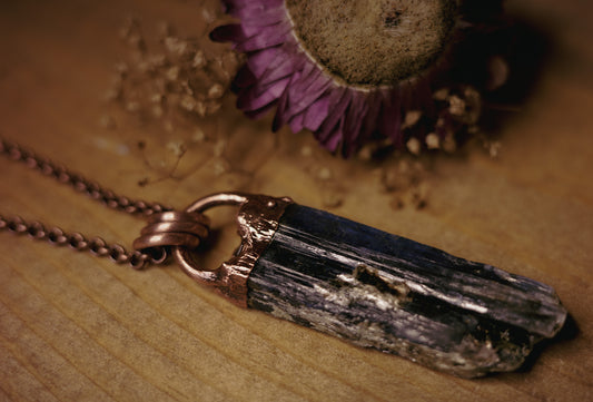 Indigo Kyanite Copper Necklace