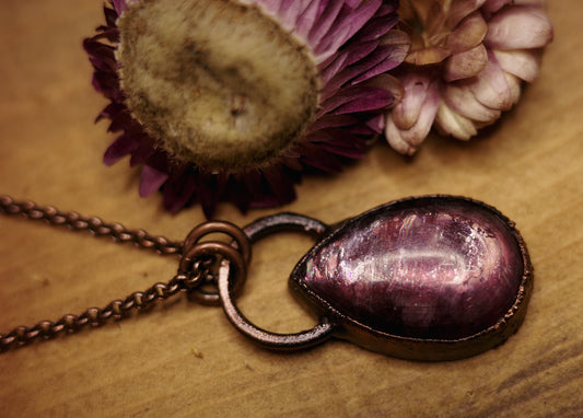 Lepidolite Copper Necklace